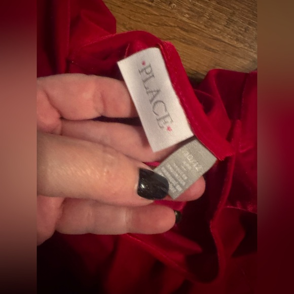 The children’s place 10/12 red velour dress worn for 30 mins. - Picture 3 of 3